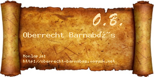 Oberrecht Barnabás névjegykártya